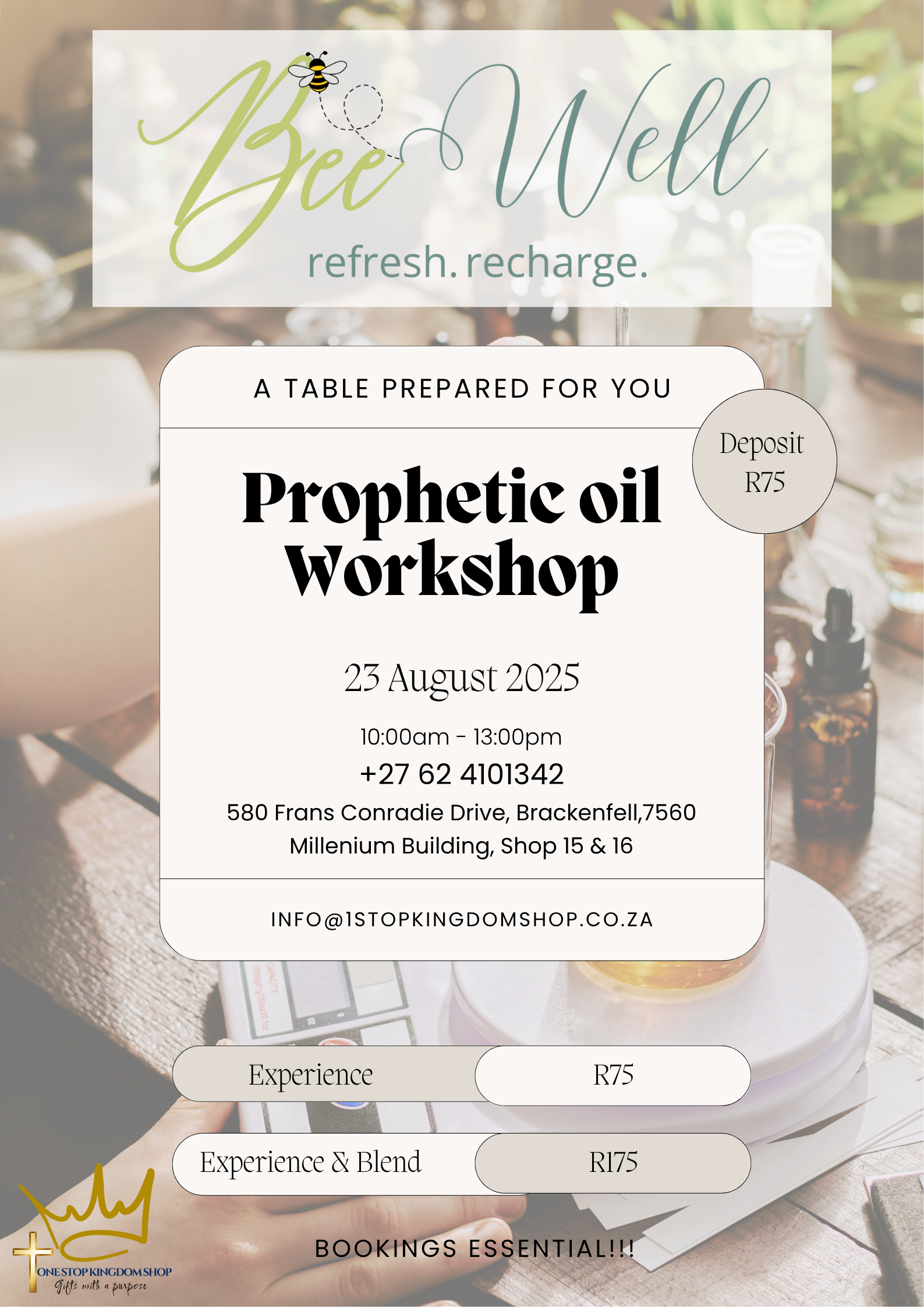 Prophetic Oil Workshop