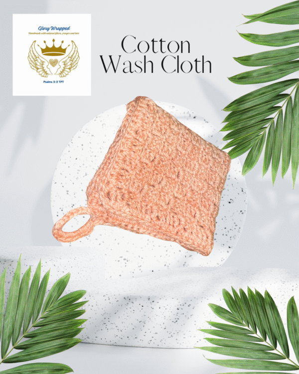 Peach  Cotton Wash Cloth