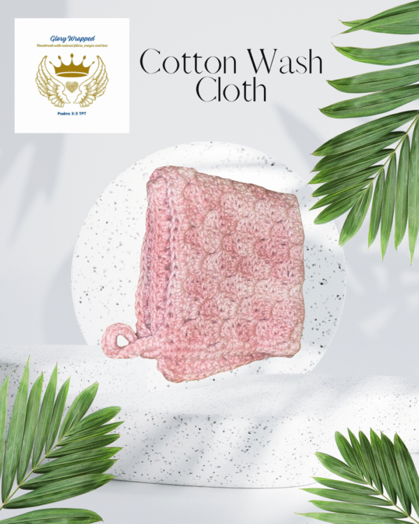 Pink Cotton Wash Cloth